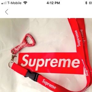Legit supreme lanyard and sticker